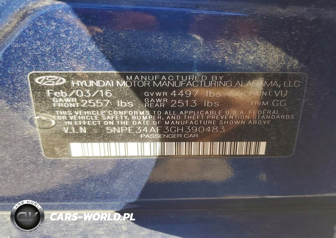 2016 Hyundai Sonata Sport VIN:5NPE34AF3GH390483 - 12