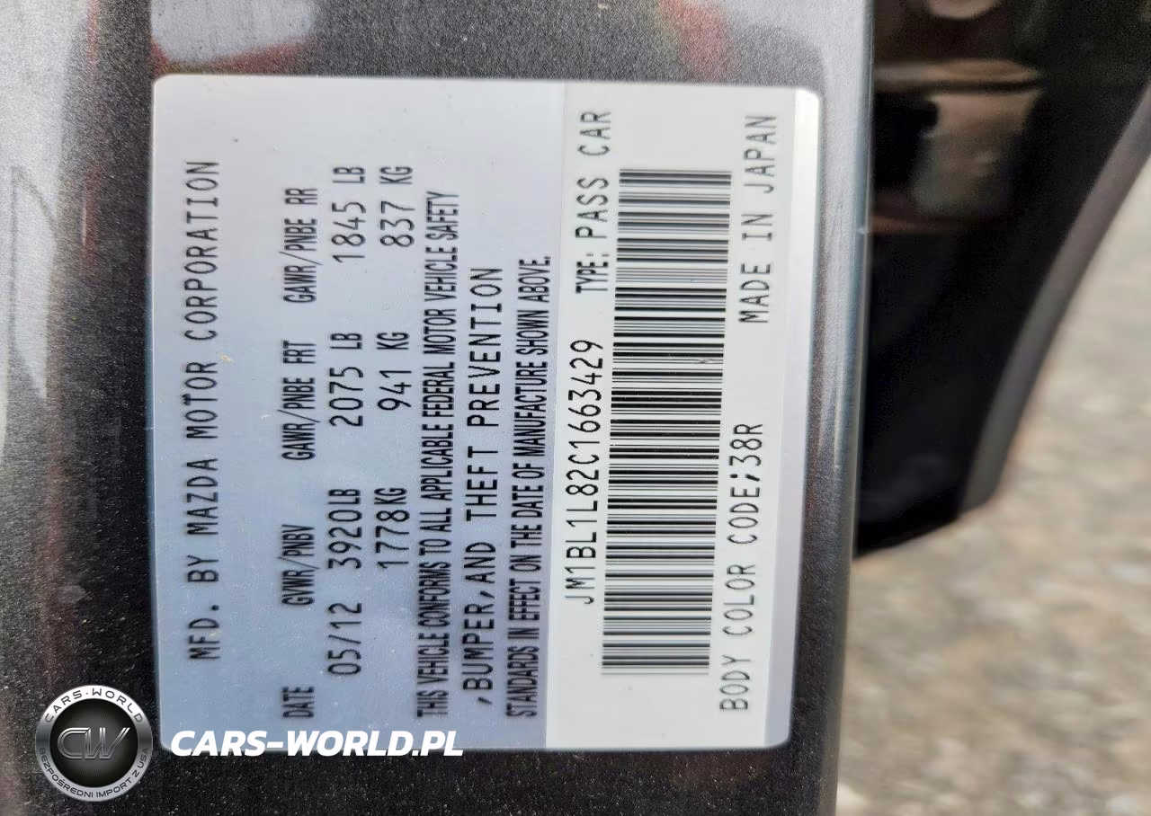 2012 Mazda 3 I VIN:JM1BL1L82C1663429 - 12