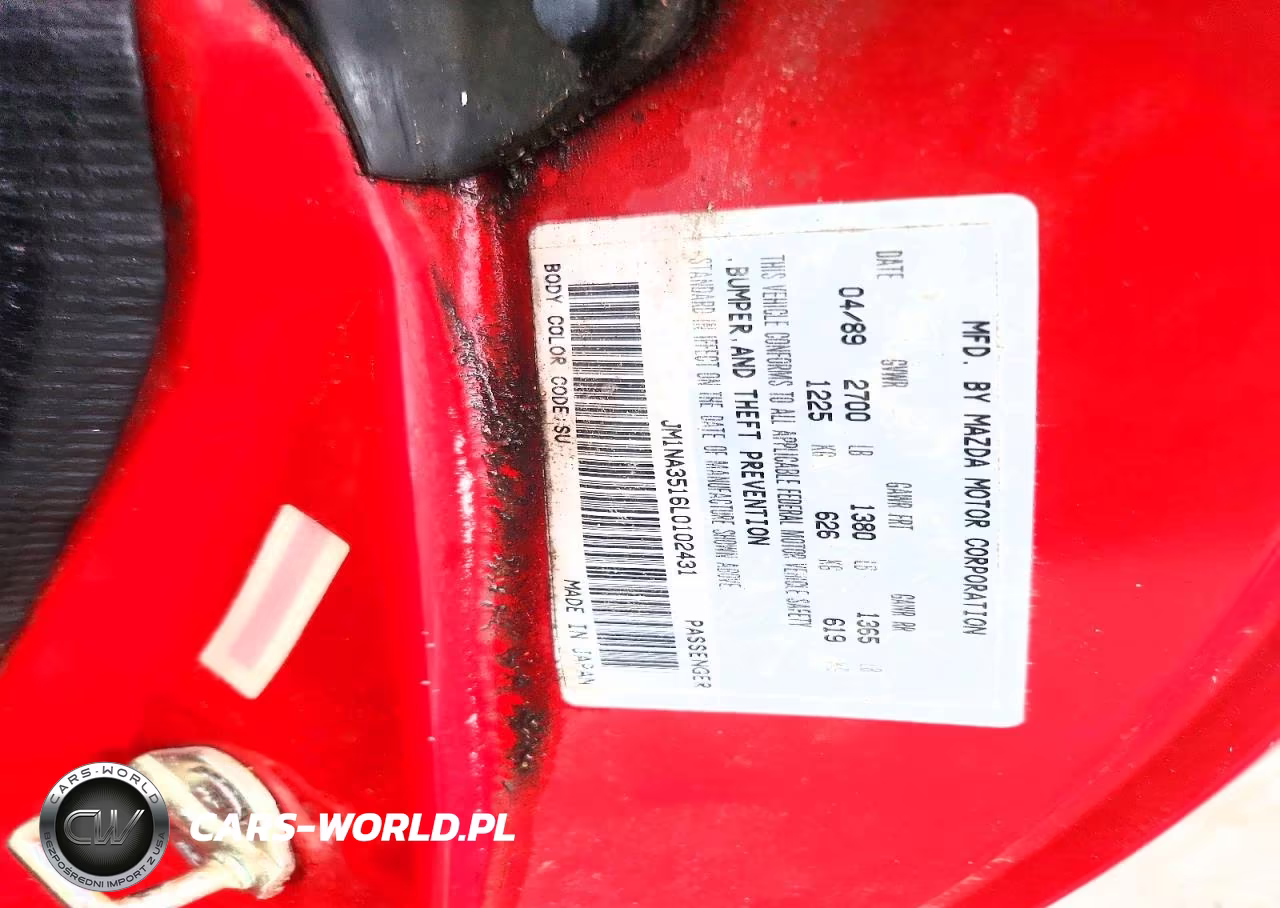 1990 Mazda Mx-5 Miata VIN:JM1NA3516L0102431 - 12