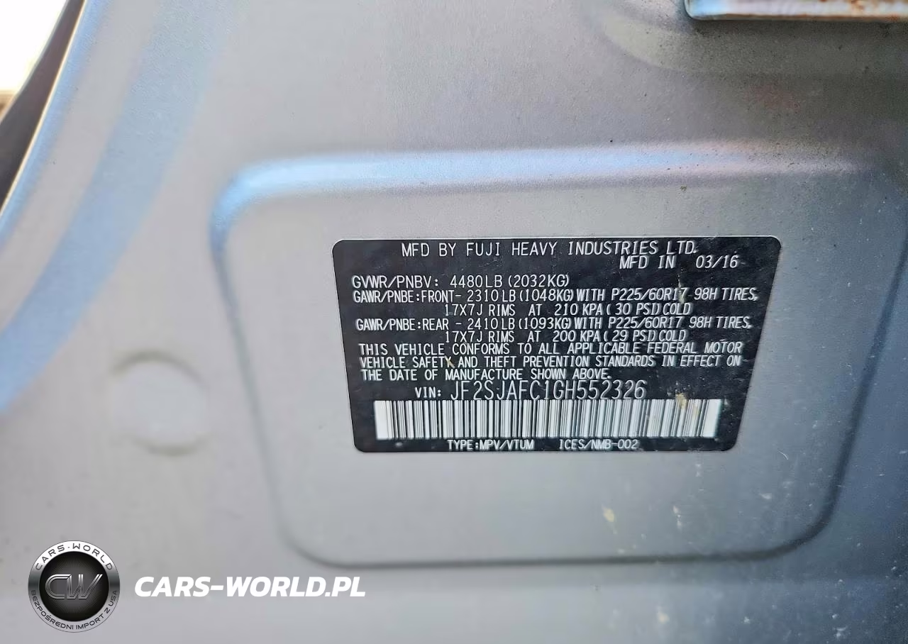 2016 Subaru Forester 2.5I Premium VIN:JF2SJAFC1GH552326 - 13
