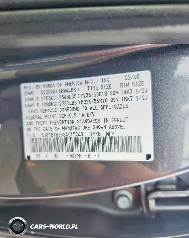 2008 Acura Rdx Technology VIN:5J8TB18558A015243 - 13