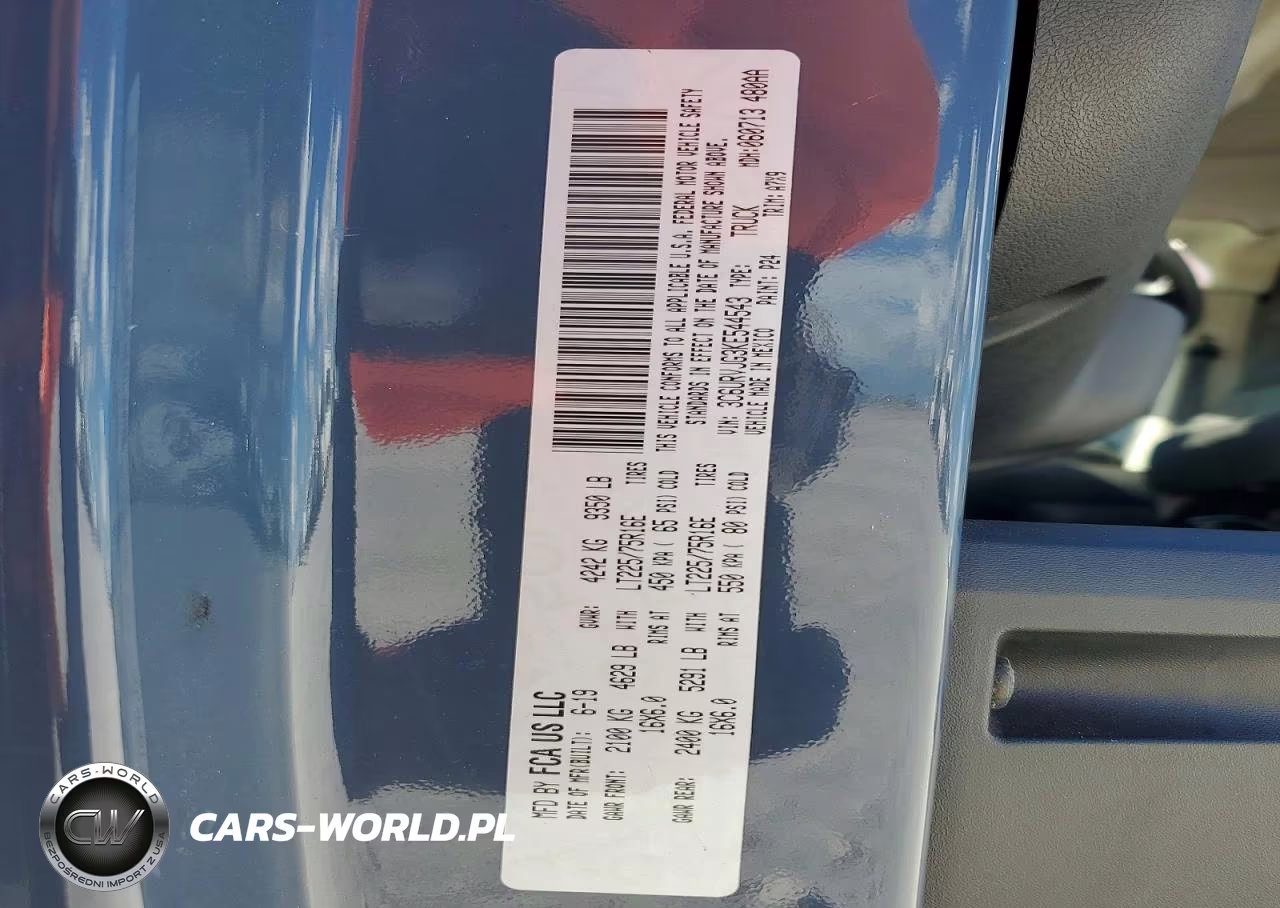 2019 Ram Promaster 3500 Delivery Van VIN:3C6URVJG3KE544543 - 13