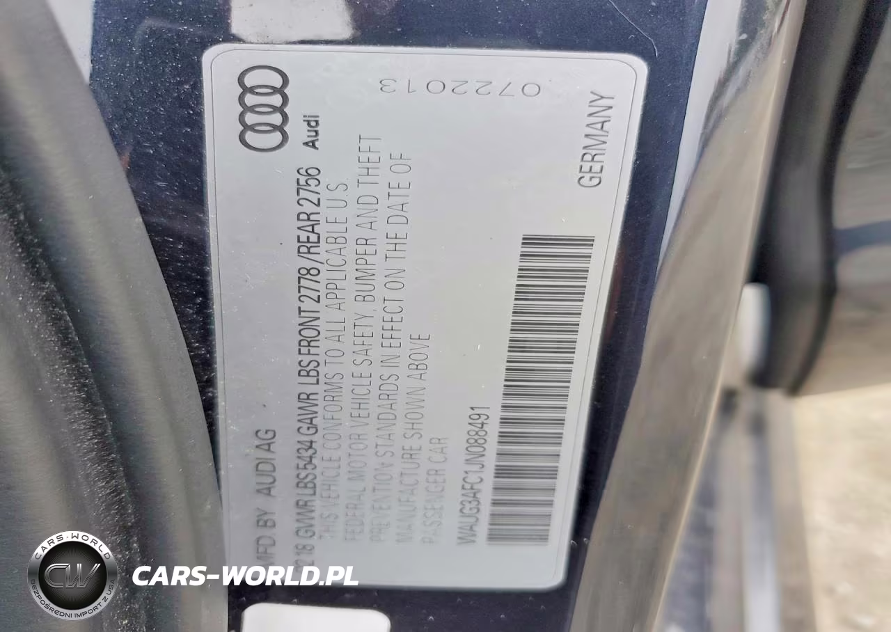 2018 Audi A6 Premium Plus VIN:WAUG3AFC1JN088491 - 12