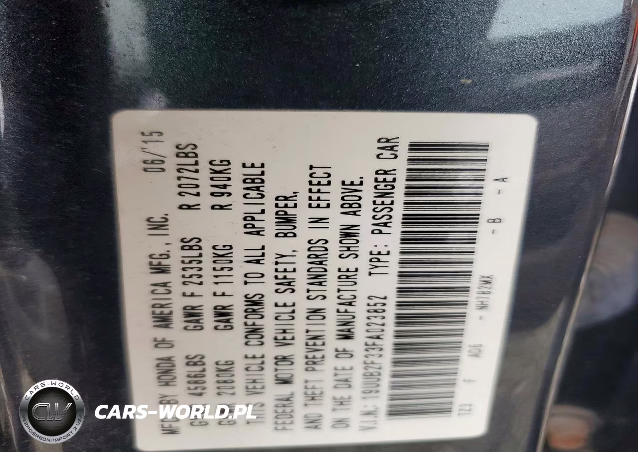 2015 Acura Tlx VIN:19UUB2F33FA023852 - 12