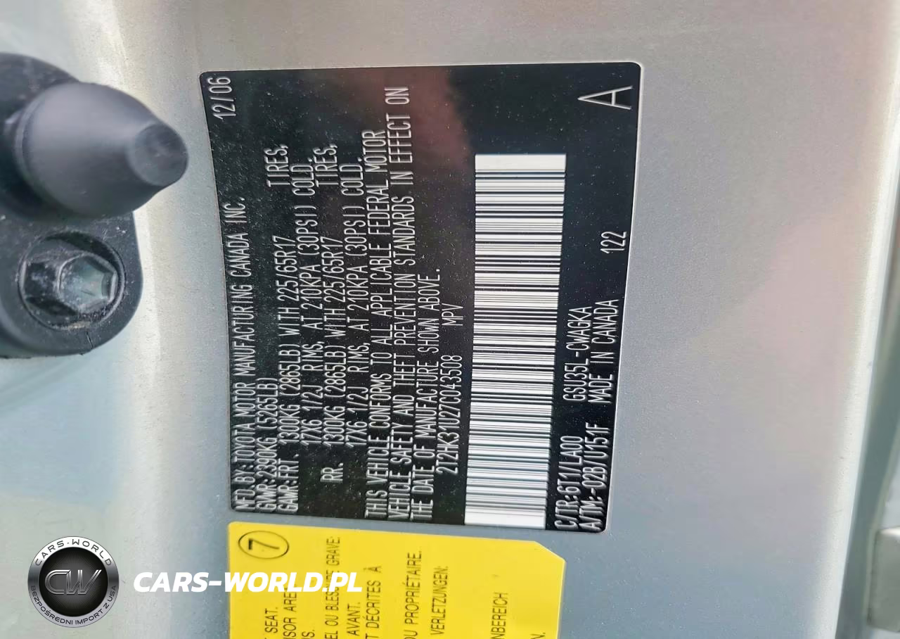 2007 Lexus Rx 350 VIN:2T2HK31U27C043508 - 13