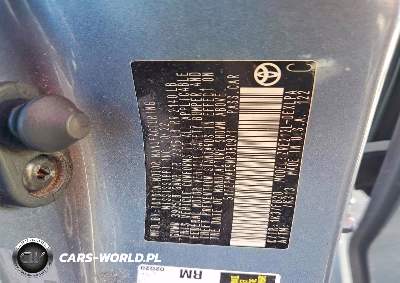 2022 Toyota Corolla Le VIN:5YFEPMAE5NP380971 - 12