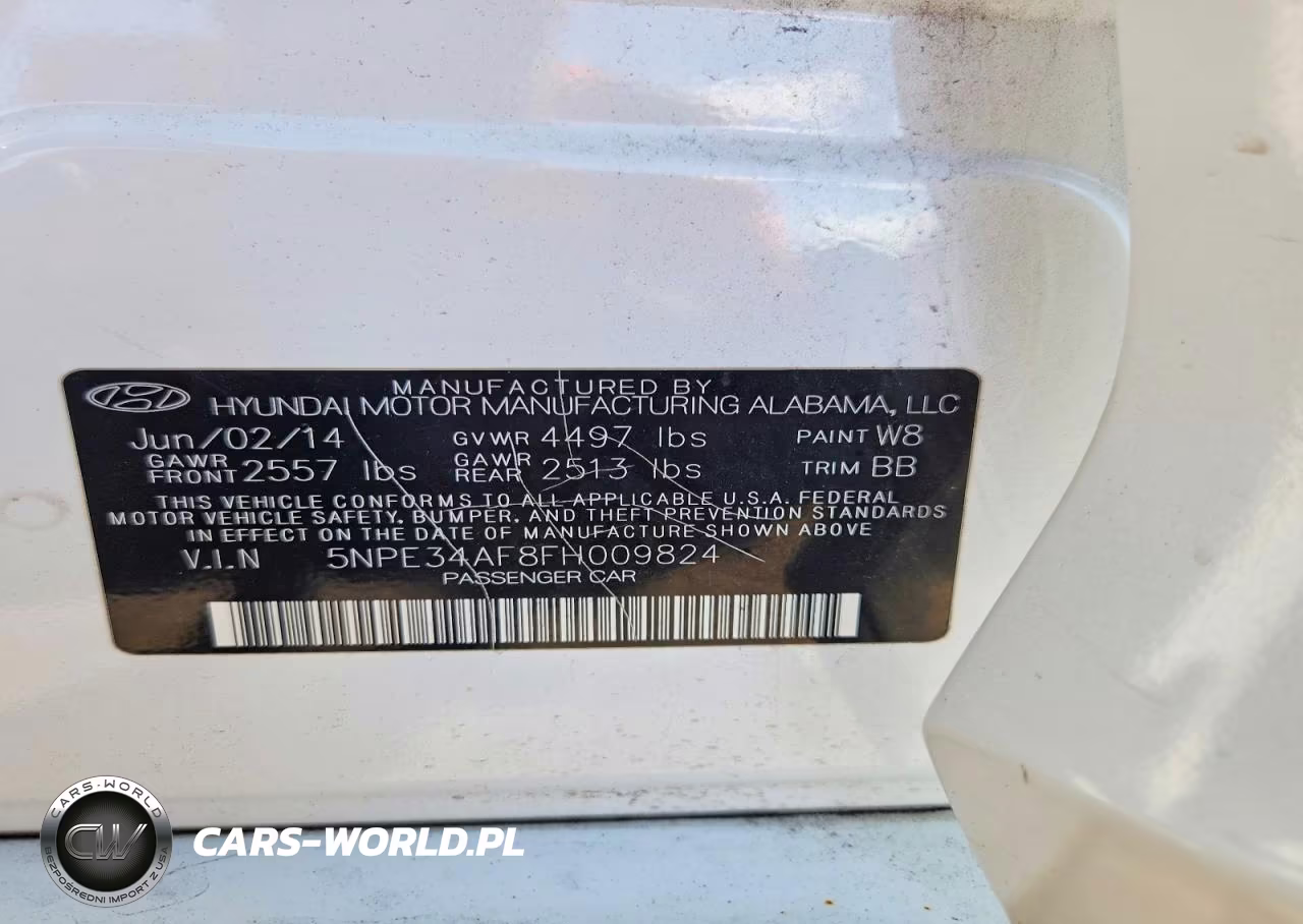 2015 Hyundai Sonata Limited VIN:5NPE34AF8FH009824 - 12