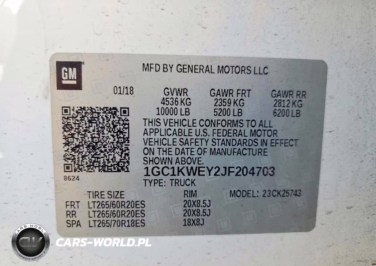 2018 Chevrolet Silverado K2500 Heavy Duty Ltz VIN:1GC1KWEY2JF204703 - 12