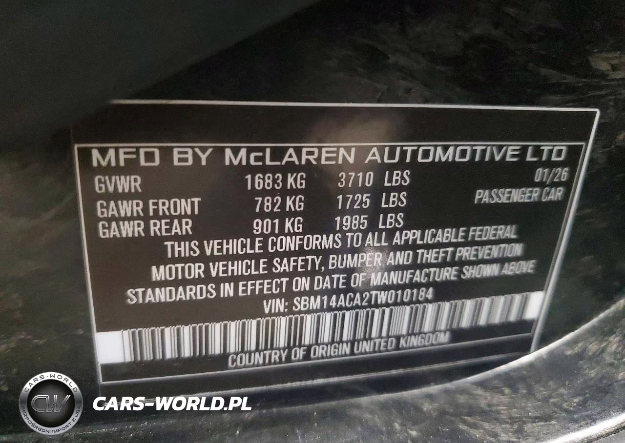 2026 Mclaren Automotive 750S VIN:SBM14ACA2TW010184 - 13