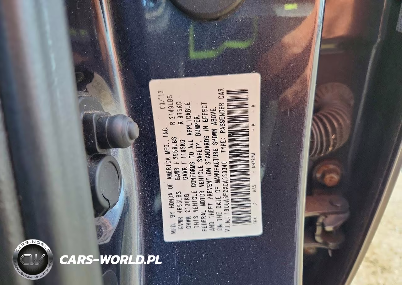 2012 Acura Tl VIN:19UUA8F2XCA030340 - 12