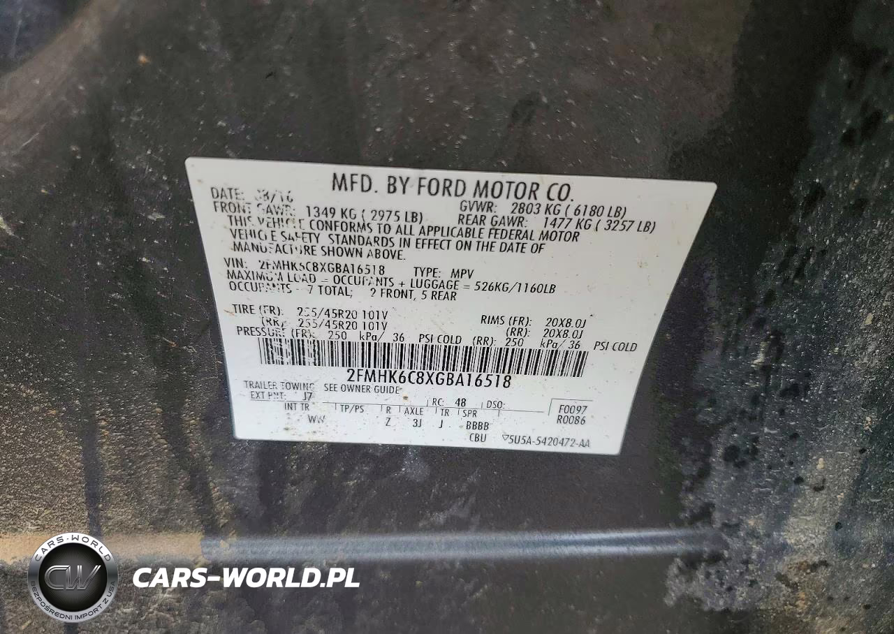 2016 Ford Flex Sel VIN:2FMHK6C8XGBA16518 - 13