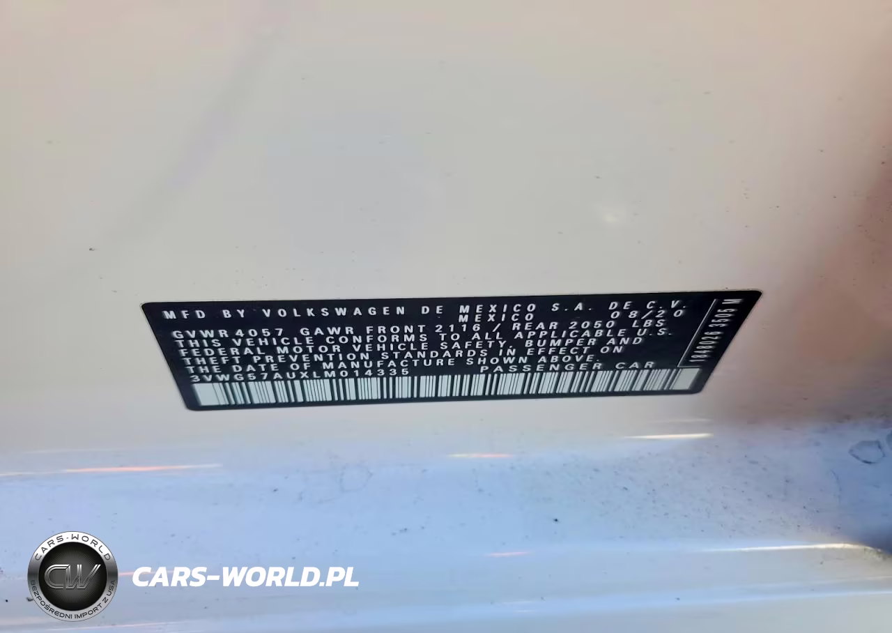 2020 Volkswagen Golf VIN:3VWG57AUXLM014335 - 12