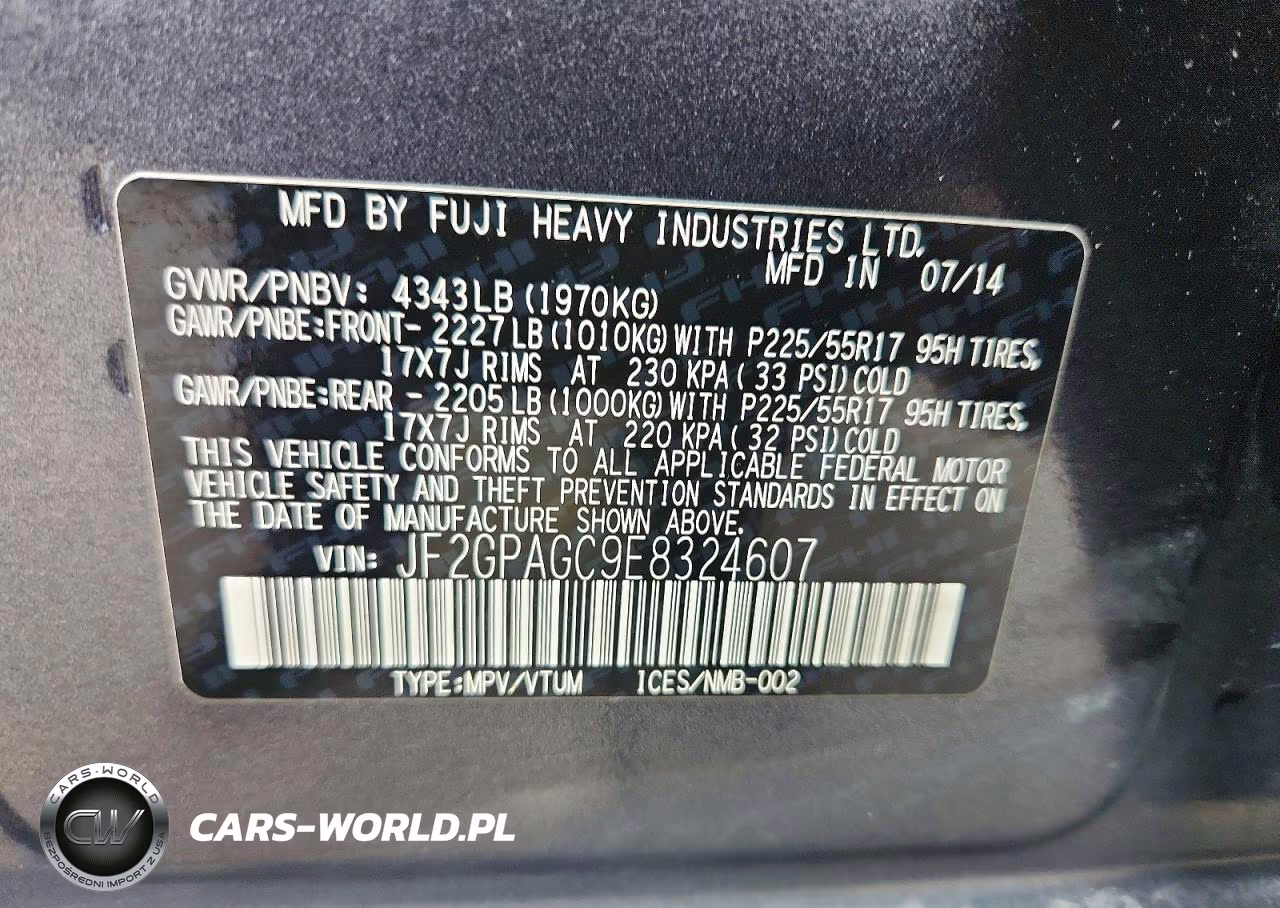 2014 Subaru Xv Crosstrek 2.0 Limited VIN:JF2GPAGC9E8324607 - 13