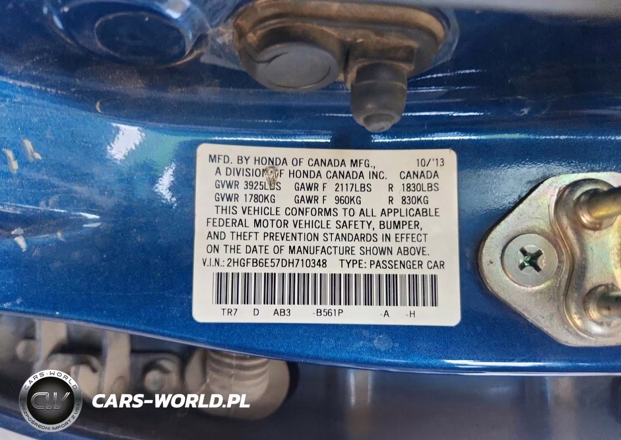 2013 Honda Civic Si VIN:2HGFB6E57DH710348 - 13