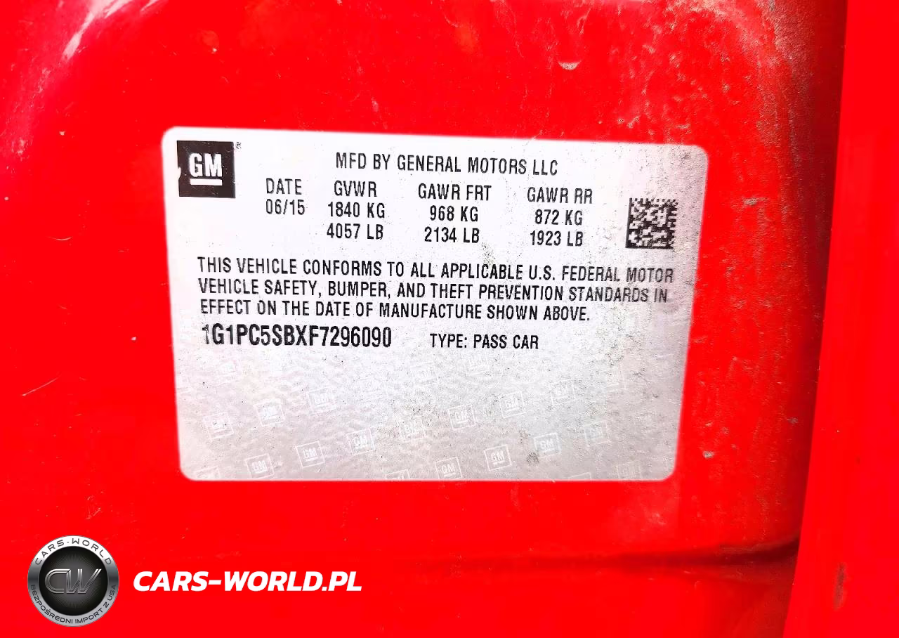 2015 Chevrolet Cruze Lt VIN:1G1PC5SBXF7296090 - 12