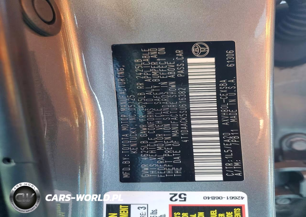 2025 Toyota Camry Se VIN:4T1DAACK5SU616382 - 12