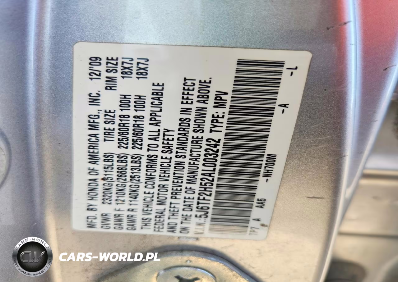 2010 Honda Accord Crosstour Exl VIN:5J6TF2H52AL003242 - 13