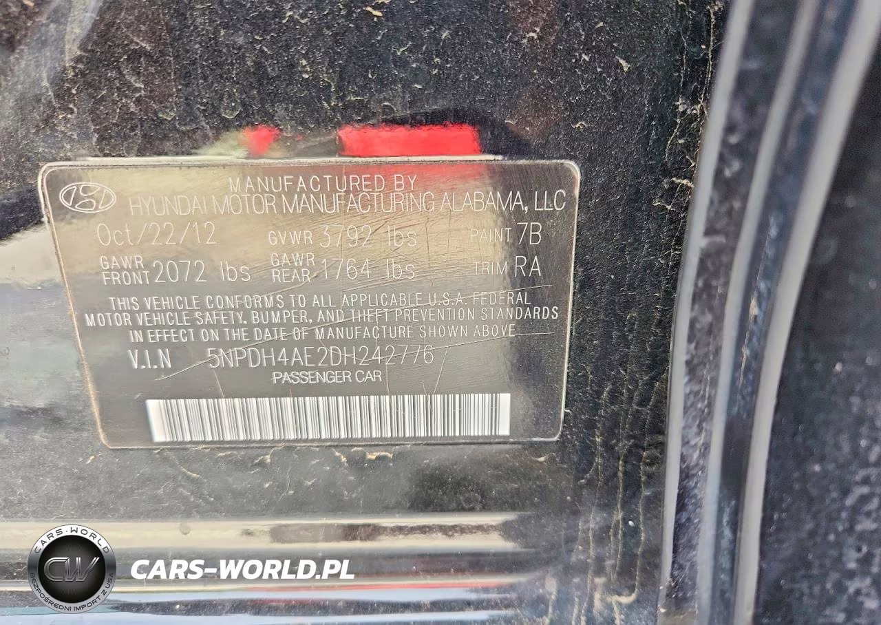 2013 Hyundai Elantra Gls VIN:5NPDH4AE2DH242776 - 12