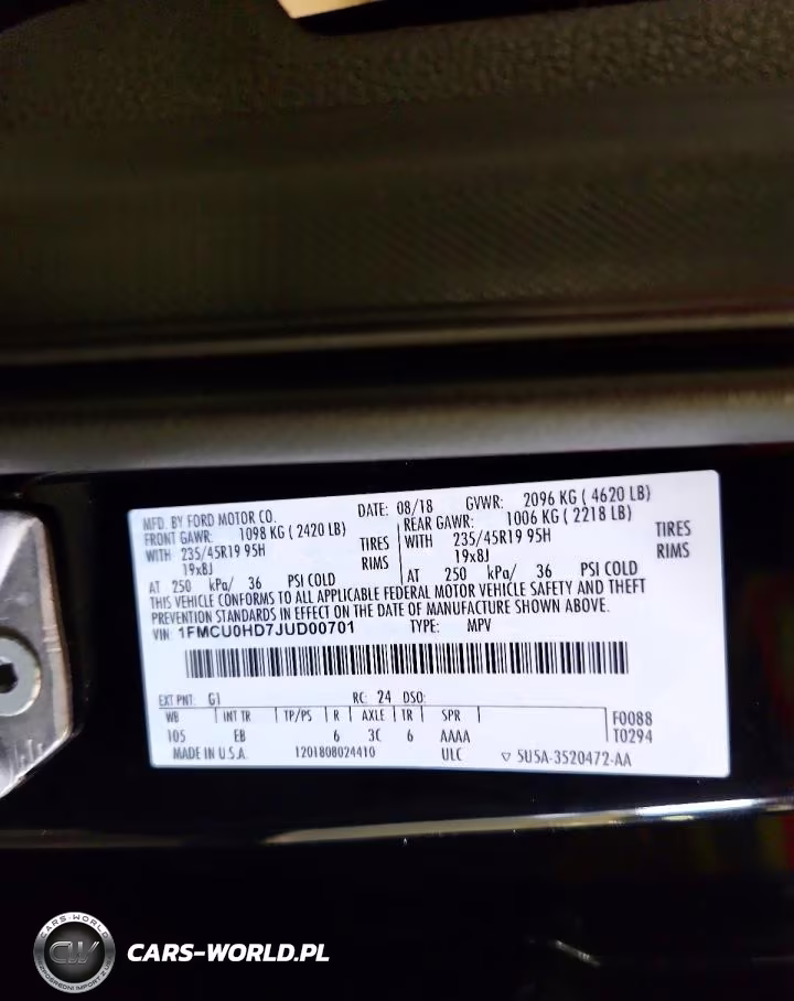 2018 Ford Escape Sel VIN:1FMCU0HD7JUD00701 - 13