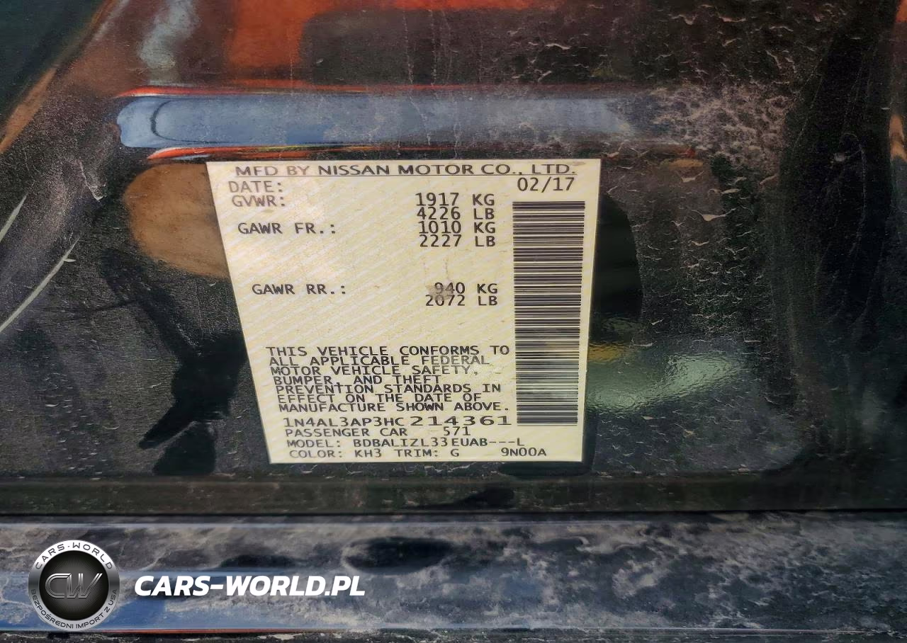 2017 Nissan Altima 2.5 Sv VIN:1N4AL3AP3HC214361 - 13