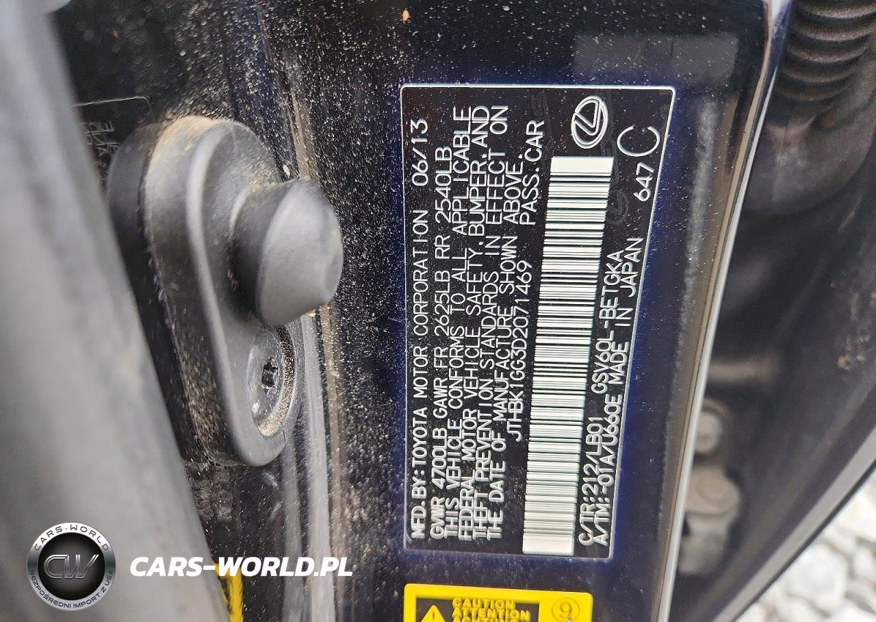2013 Lexus Es 350 VIN:JTHBK1GG3D2071469 - 12