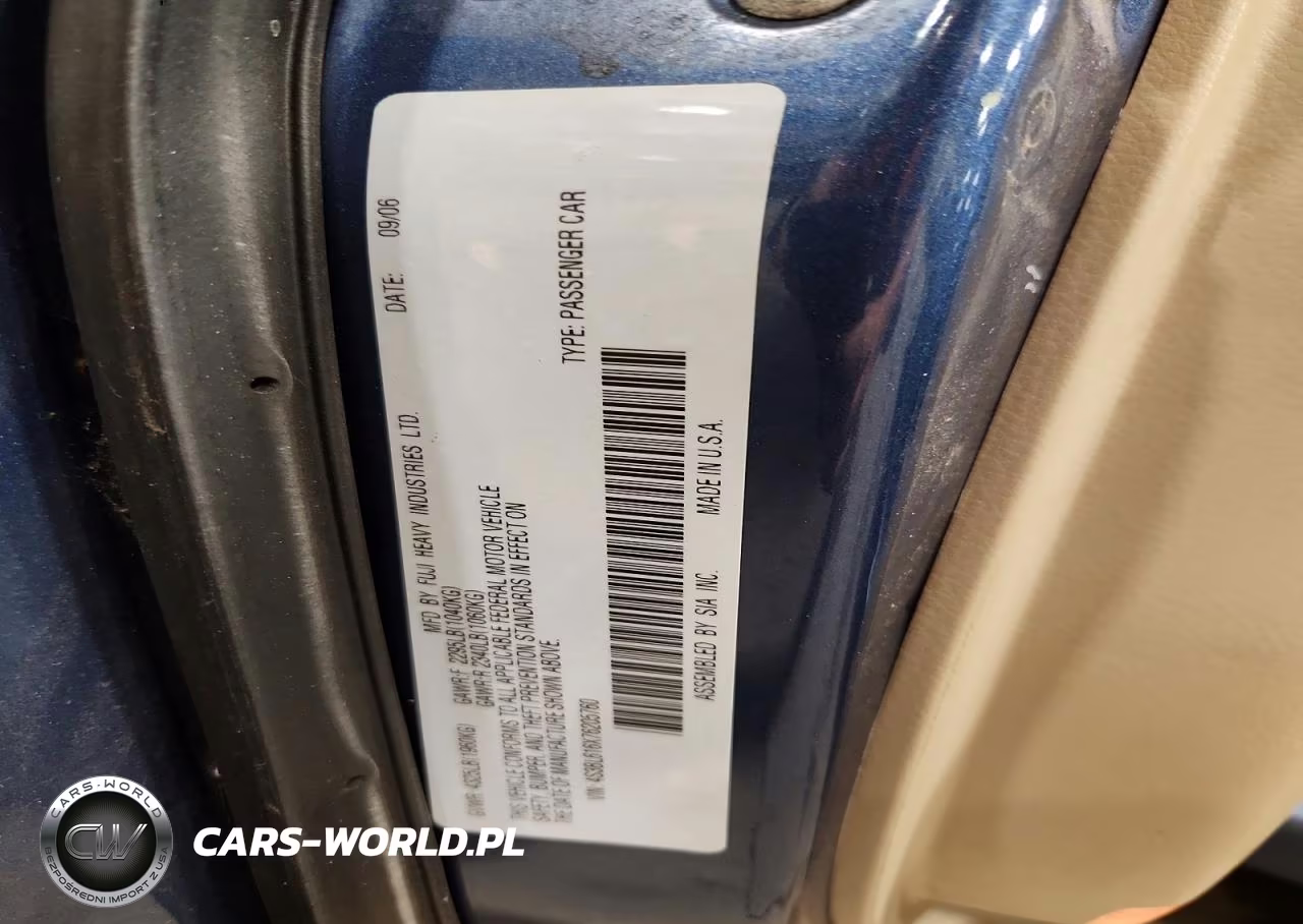 2007 Subaru Legacy 2.5I VIN:4S3BL616X76205760 - 12