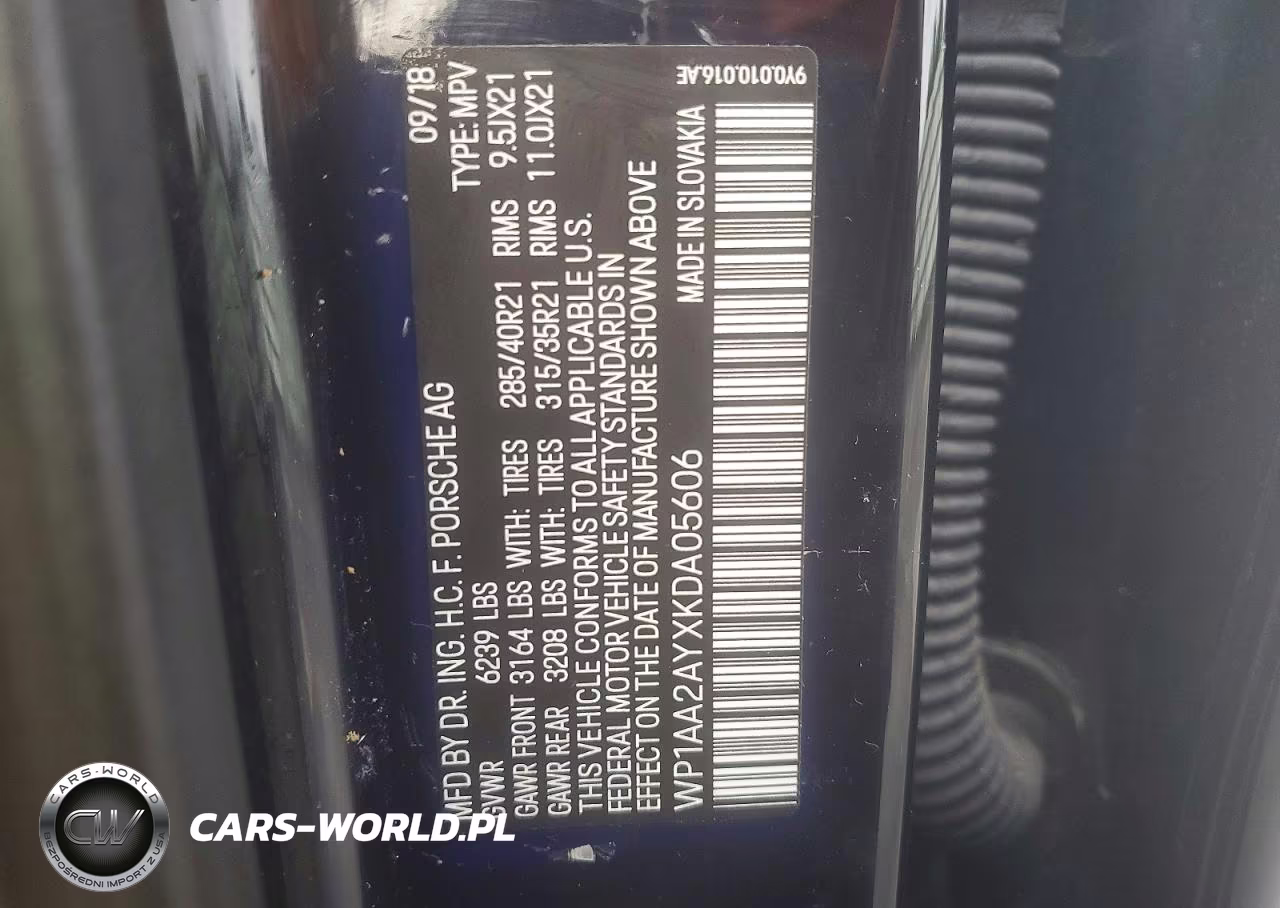 2019 Porsche Cayenne VIN:WP1AA2AYXKDA05606 - 13