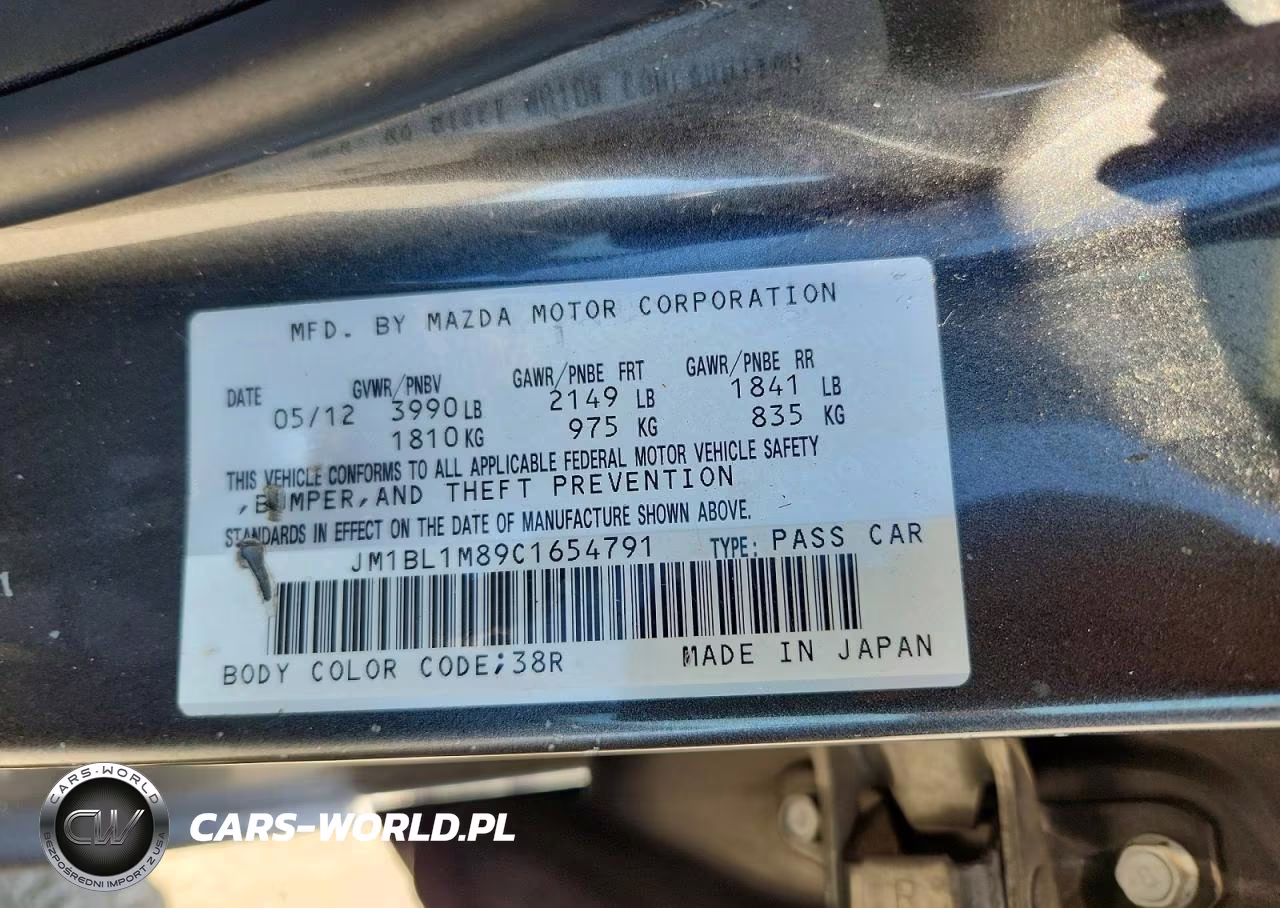 2012 Mazda 3 I VIN:JM1BL1M89C1654791 - 12