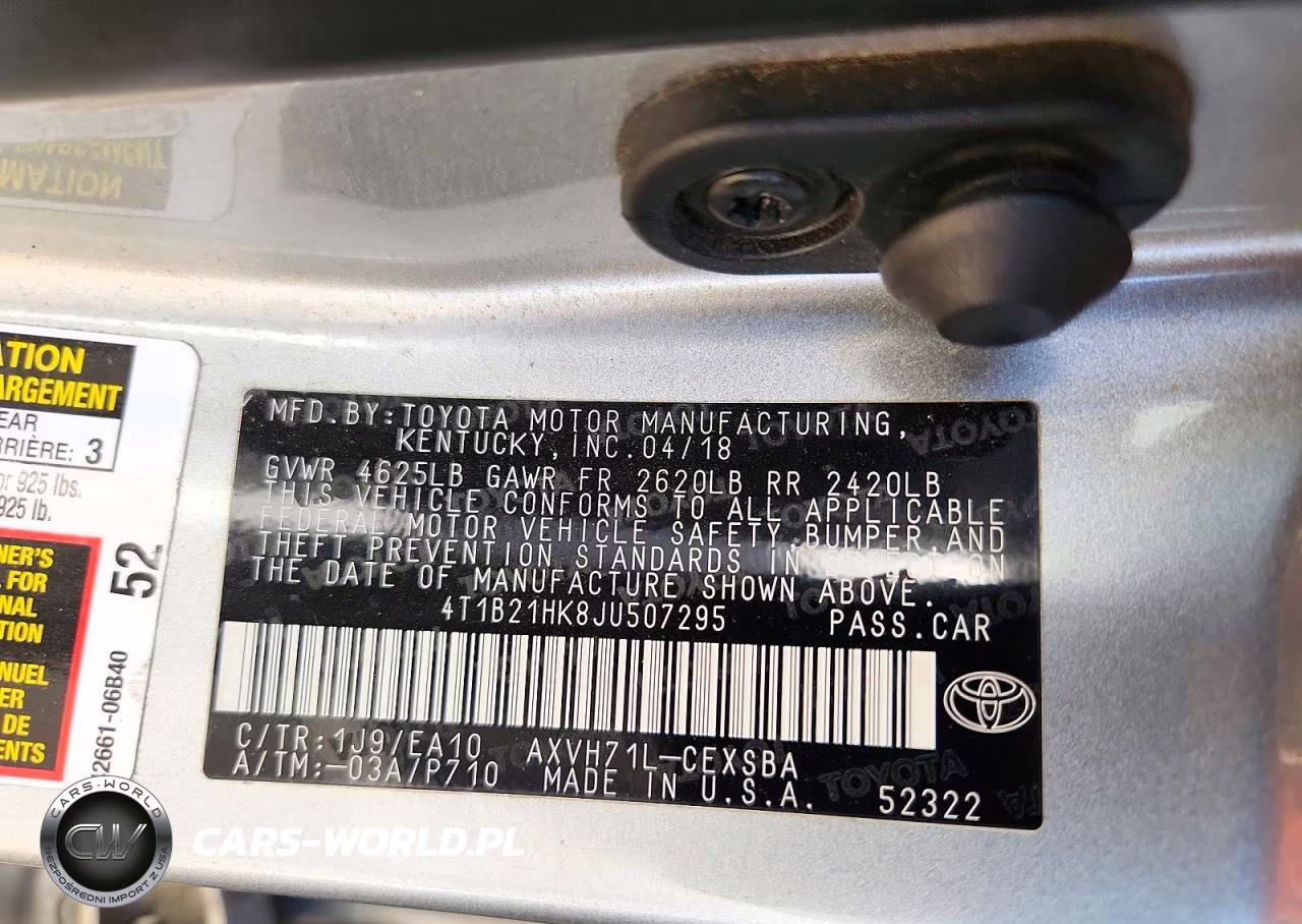 2018 Toyota Camry Hybrid Se VIN:4T1B21HK8JU507295 - 12