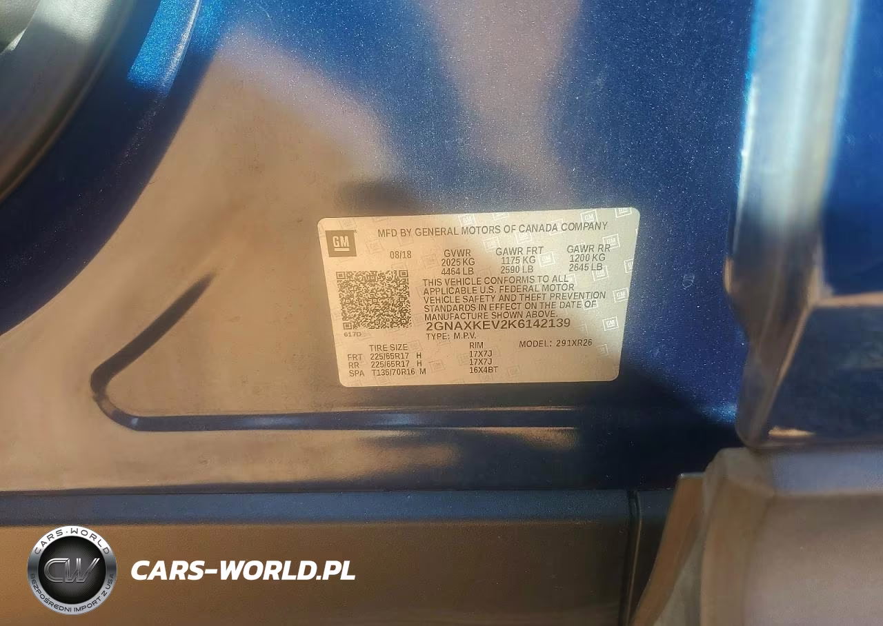 2019 Chevrolet Equinox Lt VIN:2GNAXKEV2K6142139 - 14
