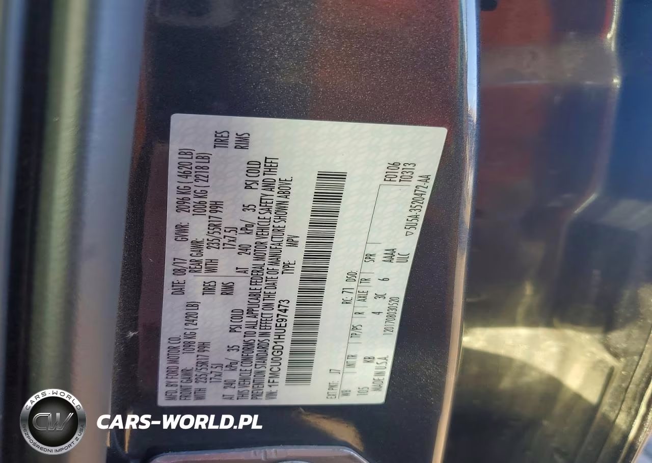 2017 Ford Escape Se VIN:1FMCU0GD1HUE97473 - 13