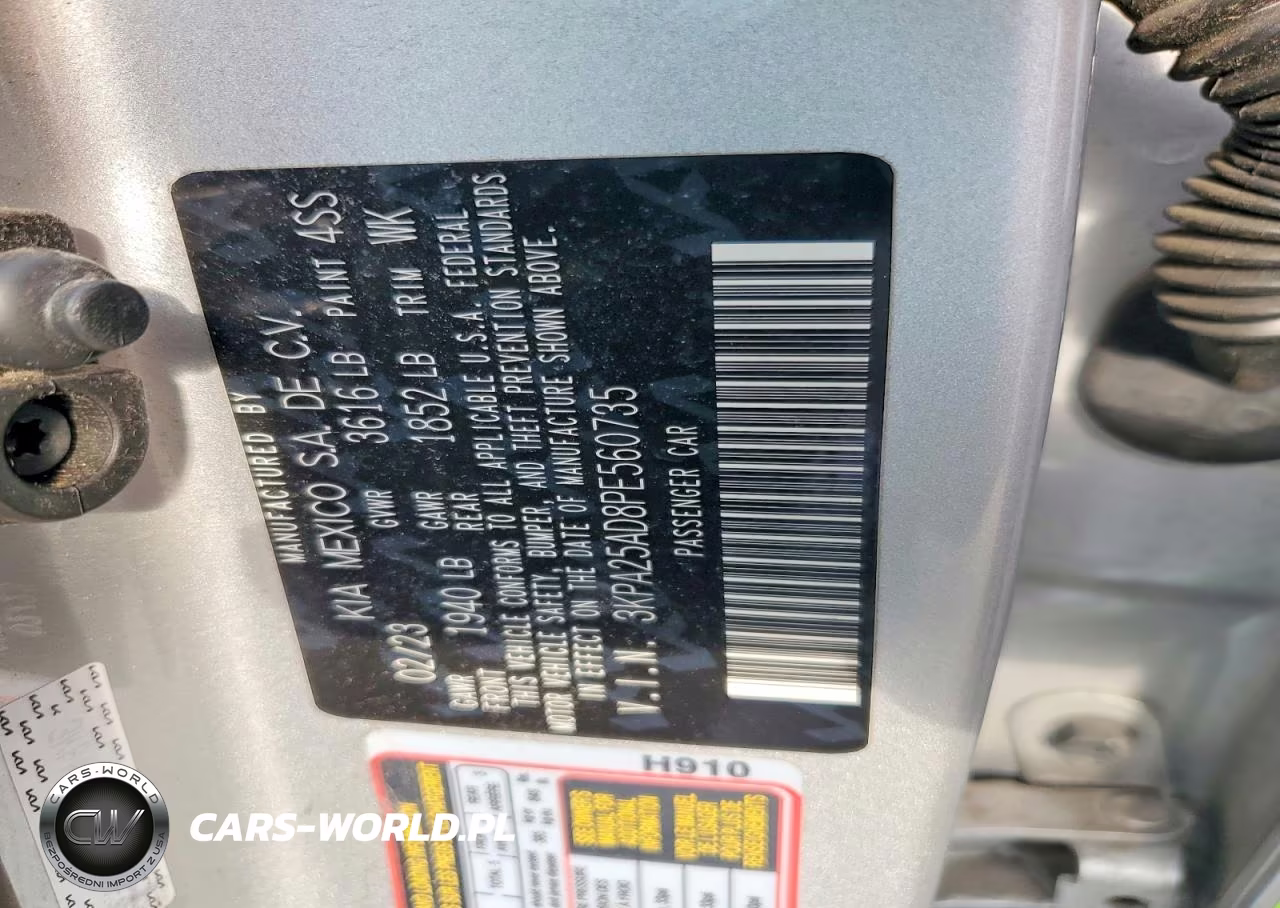 2023 Kia Rio S VIN:3KPA25AD8PE560735 - 12