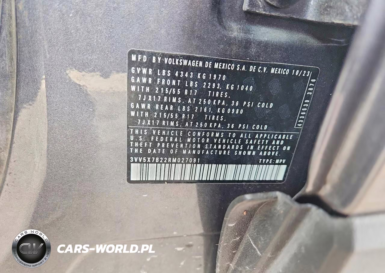 2024 Volkswagen Taos S VIN:3VV5X7B22RM027091 - 12