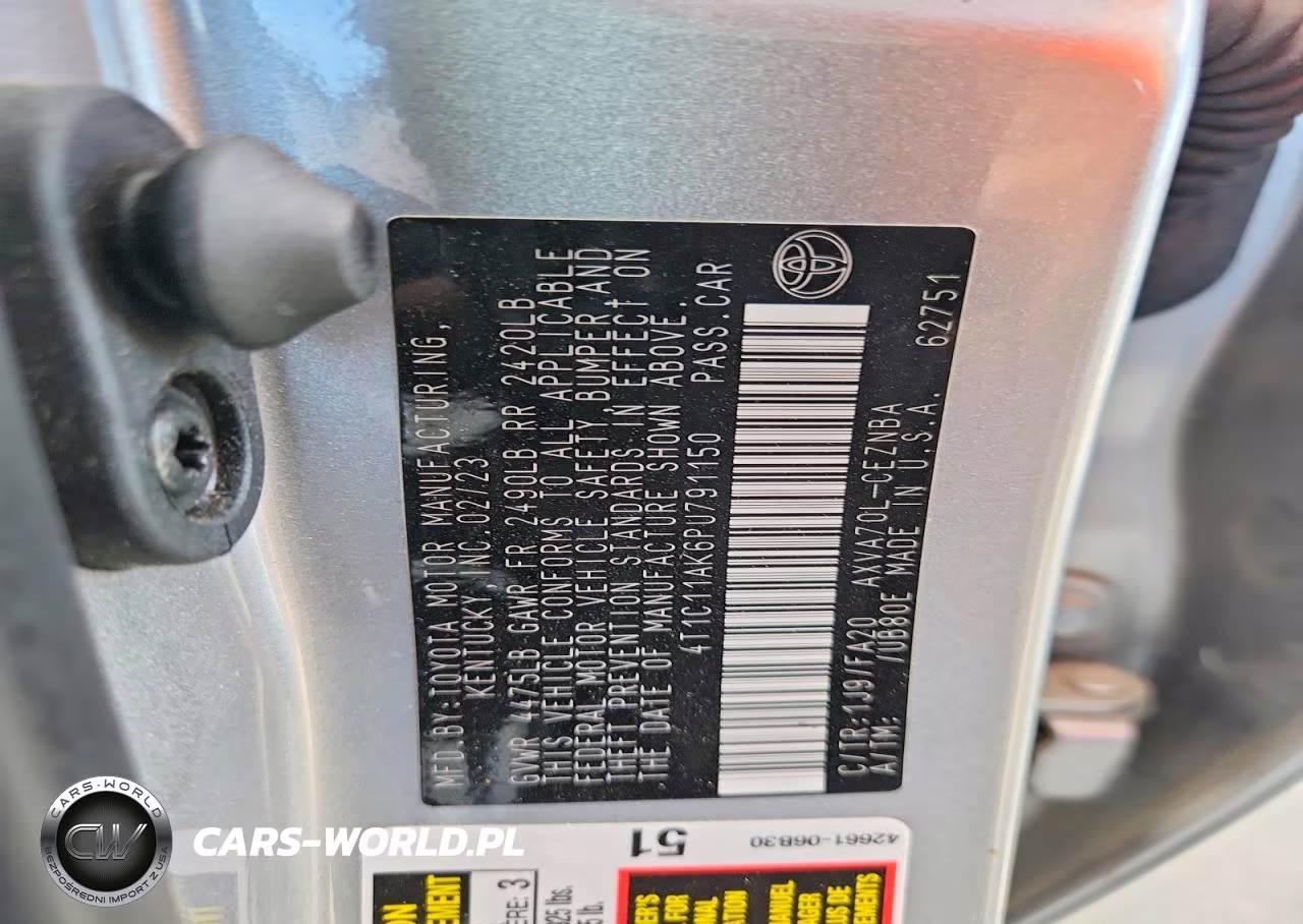 2023 Toyota Camry Le VIN:4T1C11AK6PU791150 - 12