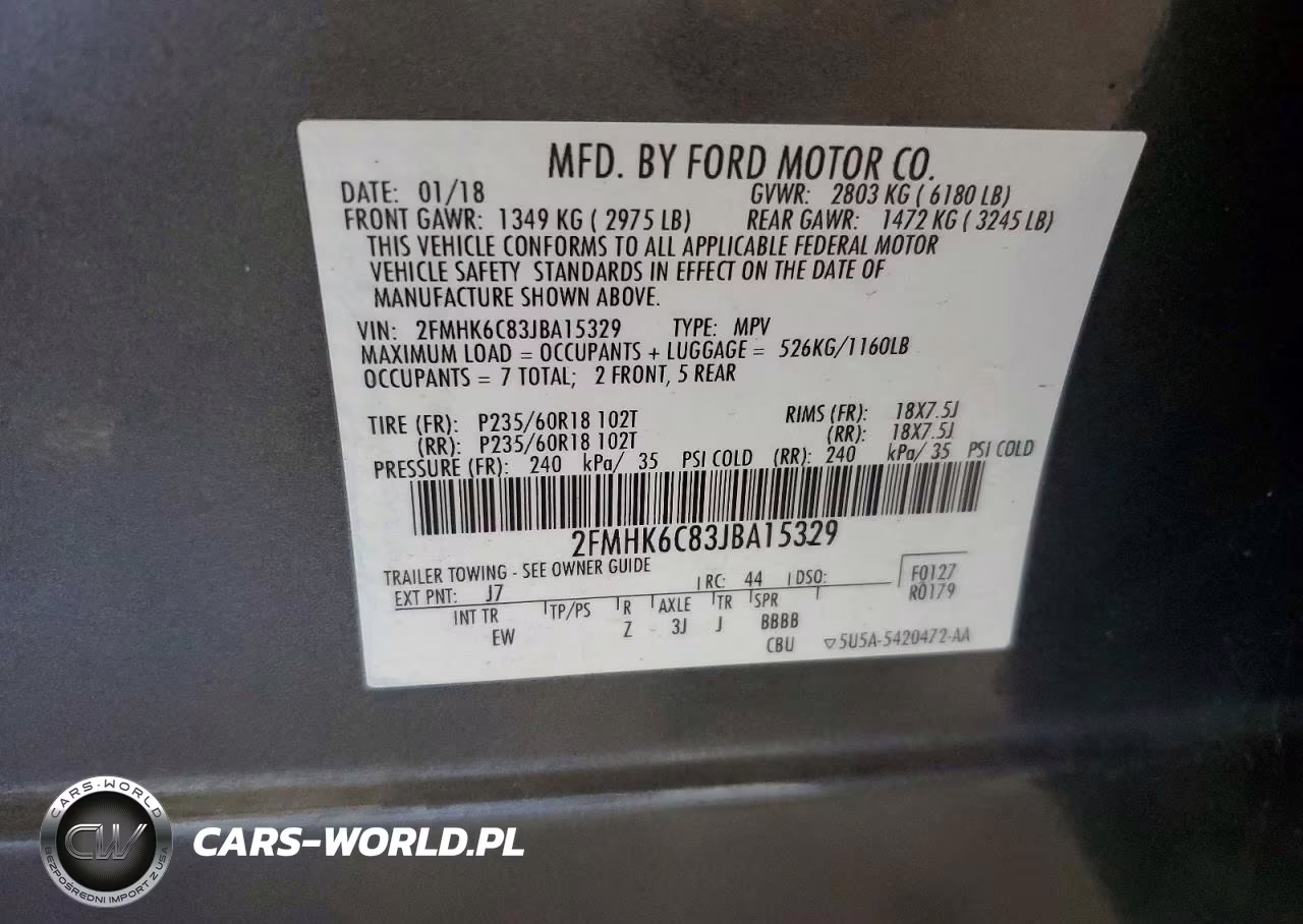 2018 Ford Flex Sel VIN:2FMHK6C83JBA15329 - 13