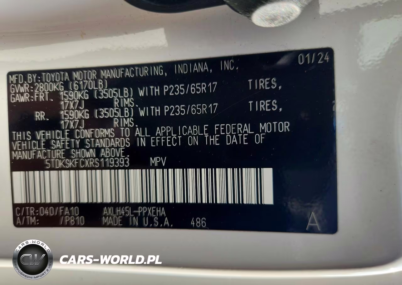 2024 Toyota Sienna Le VIN:5TDKSKFCXRS119393 - 13