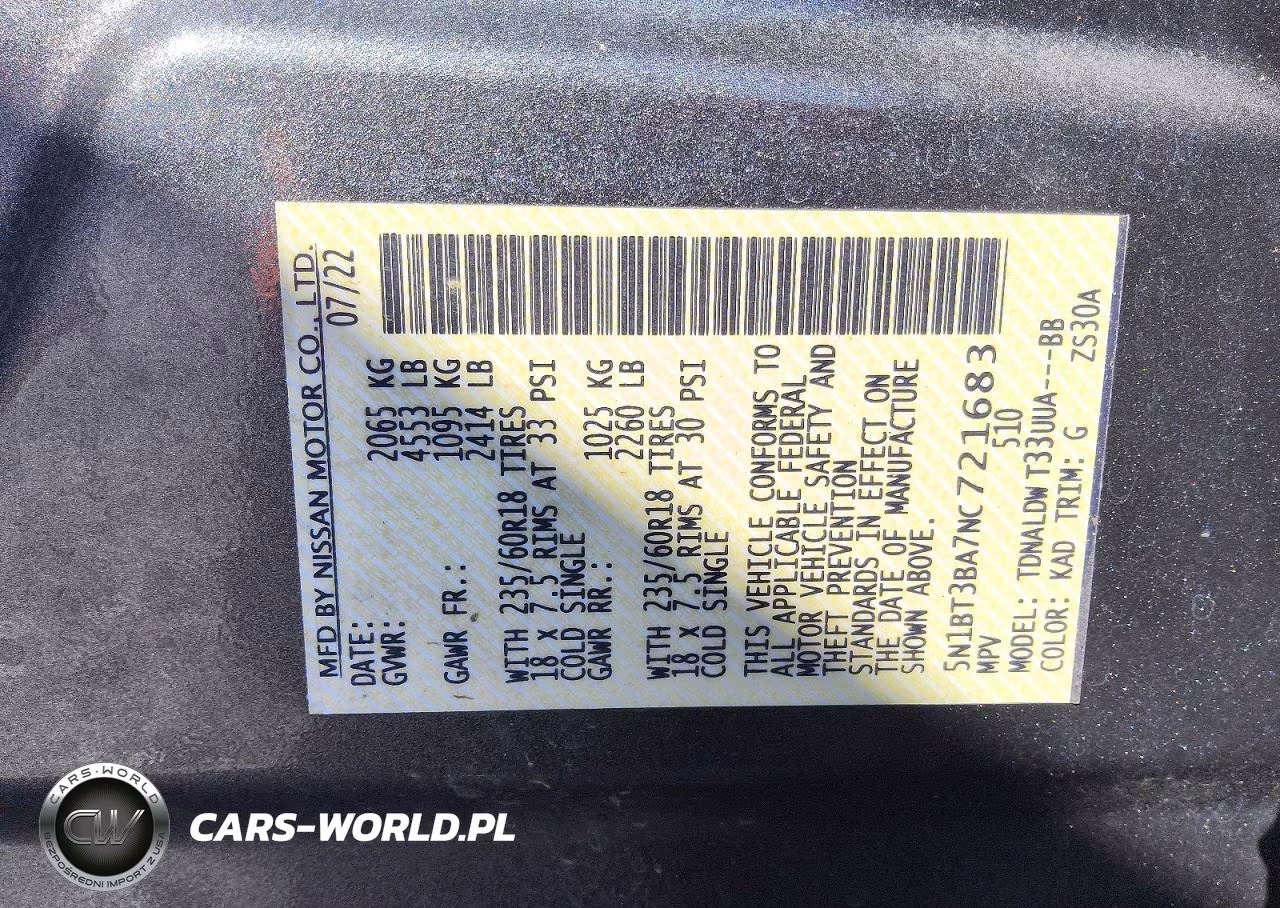 2022 Nissan Rogue Sv VIN:5N1BT3BA7NC721683 - 13
