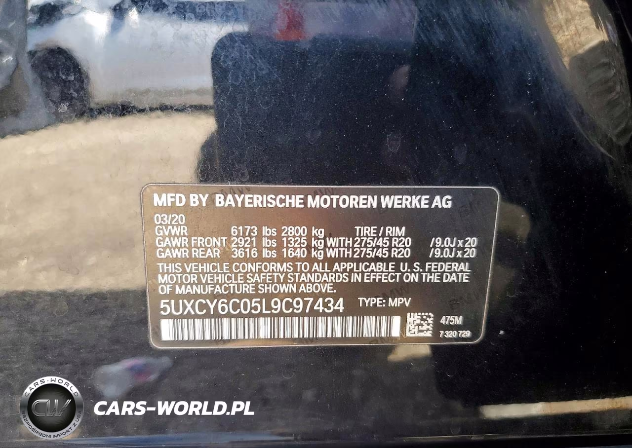 2020 BMW X6 xDrive40I VIN:5UXCY6C05L9C97434 - 13