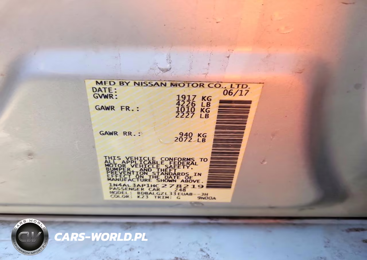 2017 Nissan Altima 2.5 S VIN:1N4AL3AP1HC278219 - 12