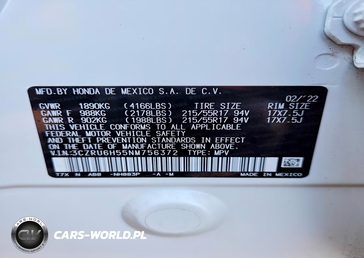 2022 Honda Hr-V Ex VIN:3CZRU6H55NM756372 - 13