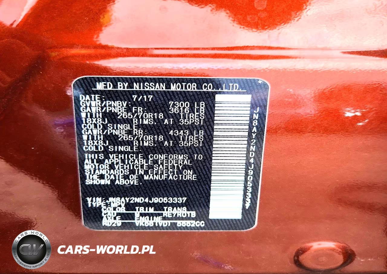 2018 Nissan Armada Sv VIN:JN8AY2ND4J9053337 - 13