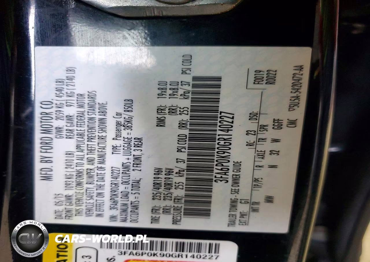 2016 Ford Fusion Titanium VIN:3FA6P0K90GR140227 - 12