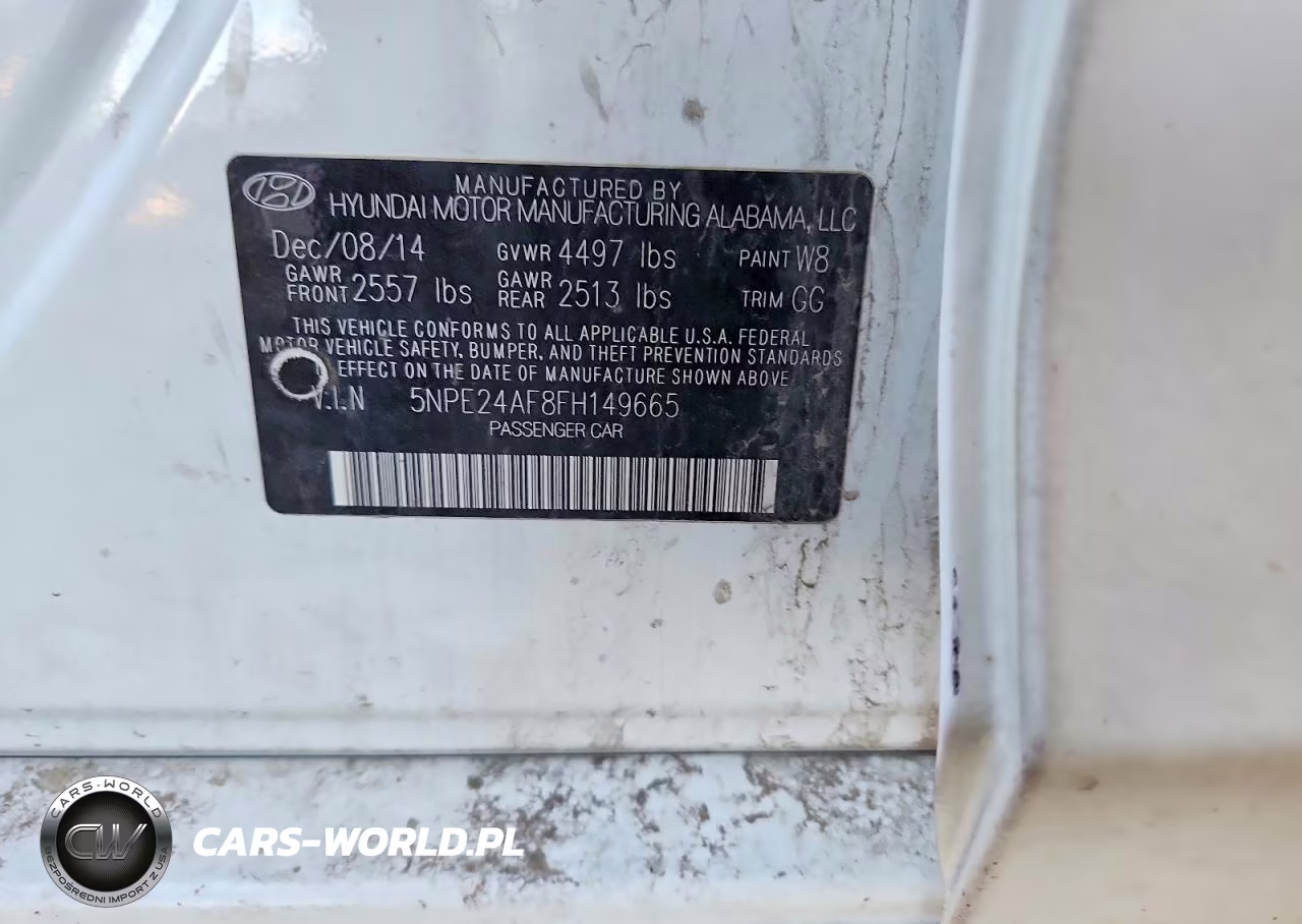 2015 Hyundai Sonata Se VIN:5NPE24AF8FH149665 - 12