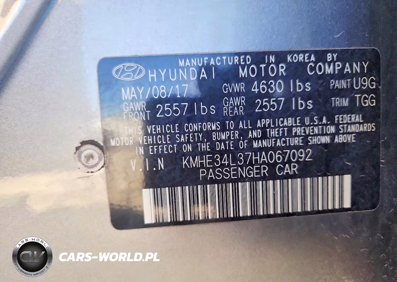 2017 Hyundai Sonata Hybrid Limited VIN:KMHE34L37HA067092 - 13