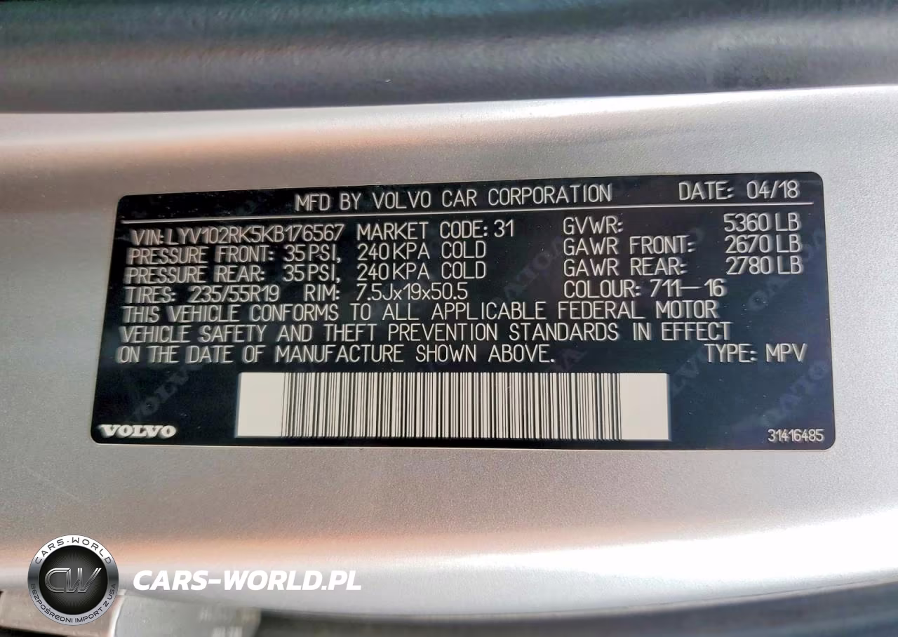 2019 Volvo Xc60 T5 VIN:LYV102RK5KB176567 - 13