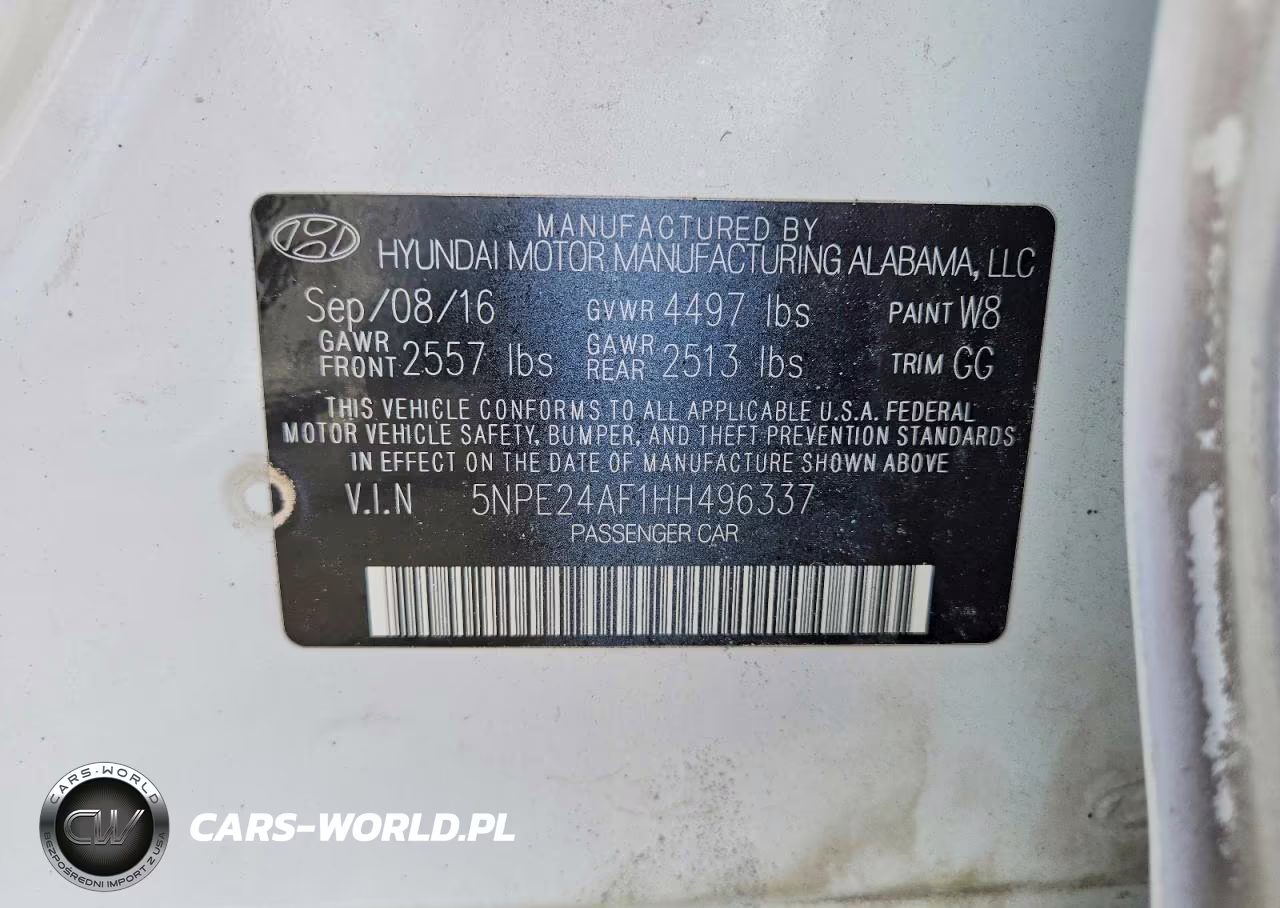 2017 Hyundai Sonata VIN:5NPE24AF1HH496337 - 12