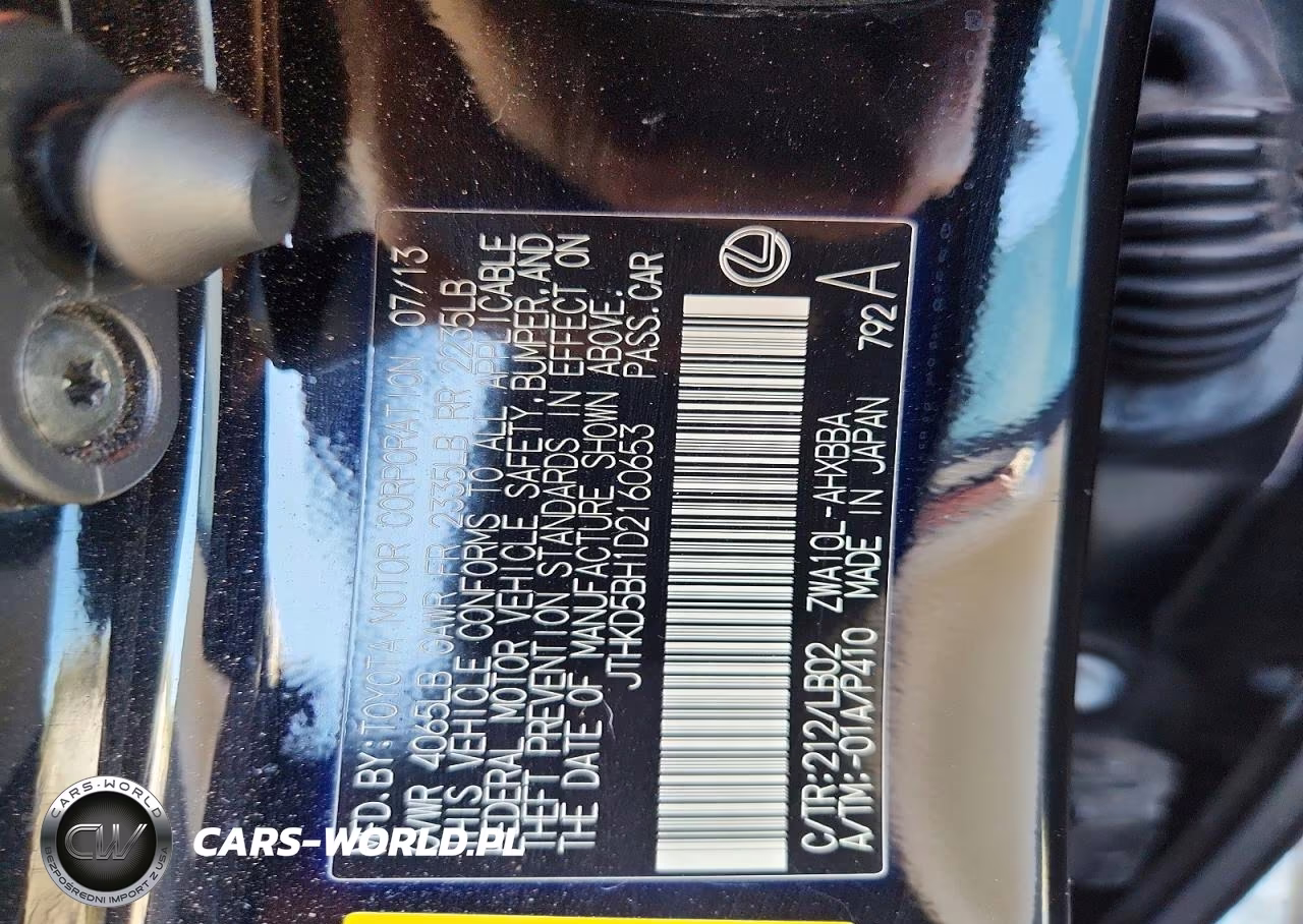 2013 Lexus Ct 200 VIN:JTHKD5BH1D2160653 - 12