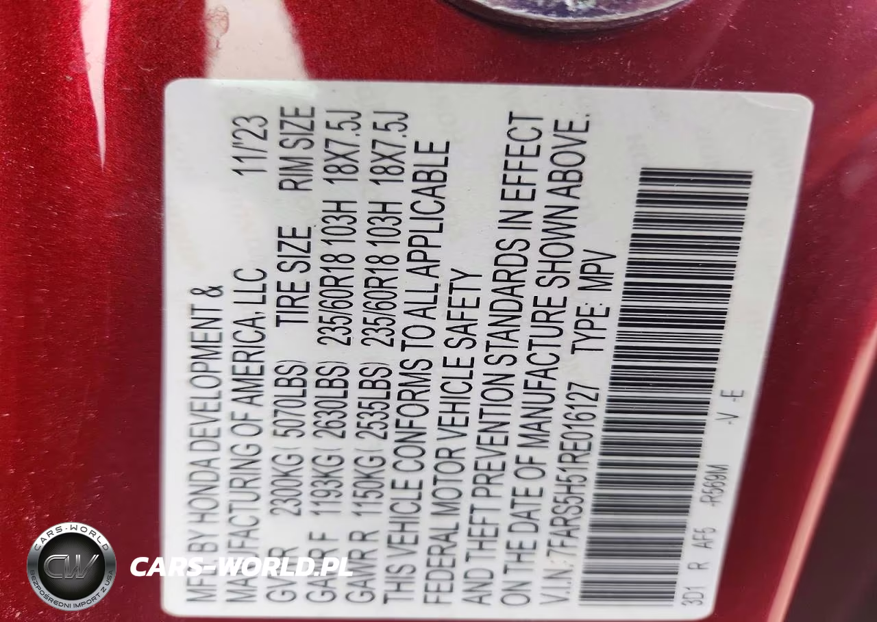 2024 Honda Cr-V Hybrid Sport VIN:7FARS5H51RE016127 - 13