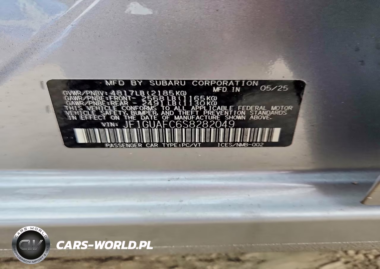 2025 Subaru Impreza Sport VIN:JF1GUAFC6S8282049 - 12
