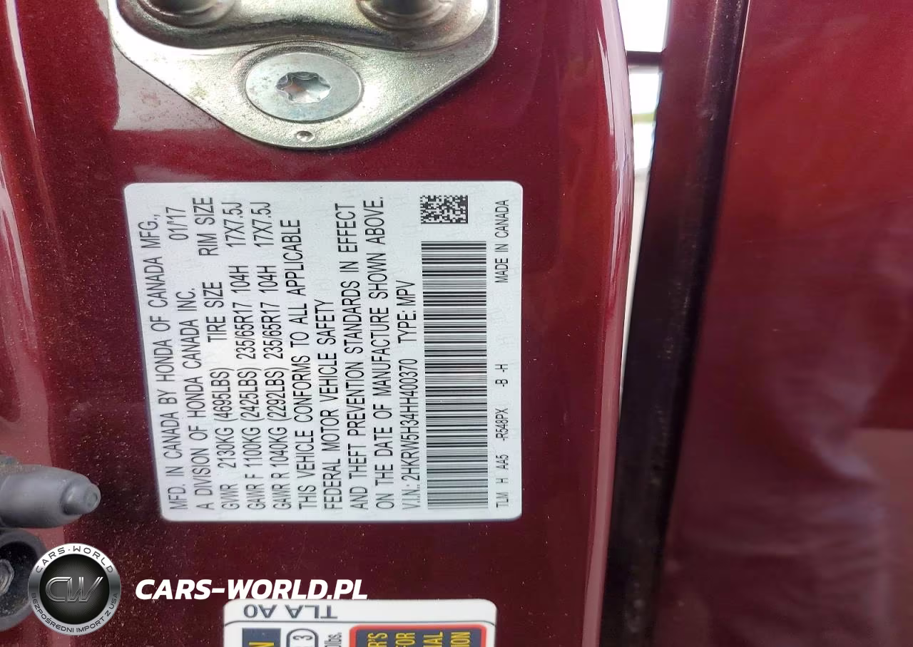 2017 Honda Cr-V Lx VIN:2HKRW5H34HH400370 - 12